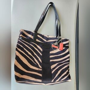 Coach Zebra Print Tote Bag